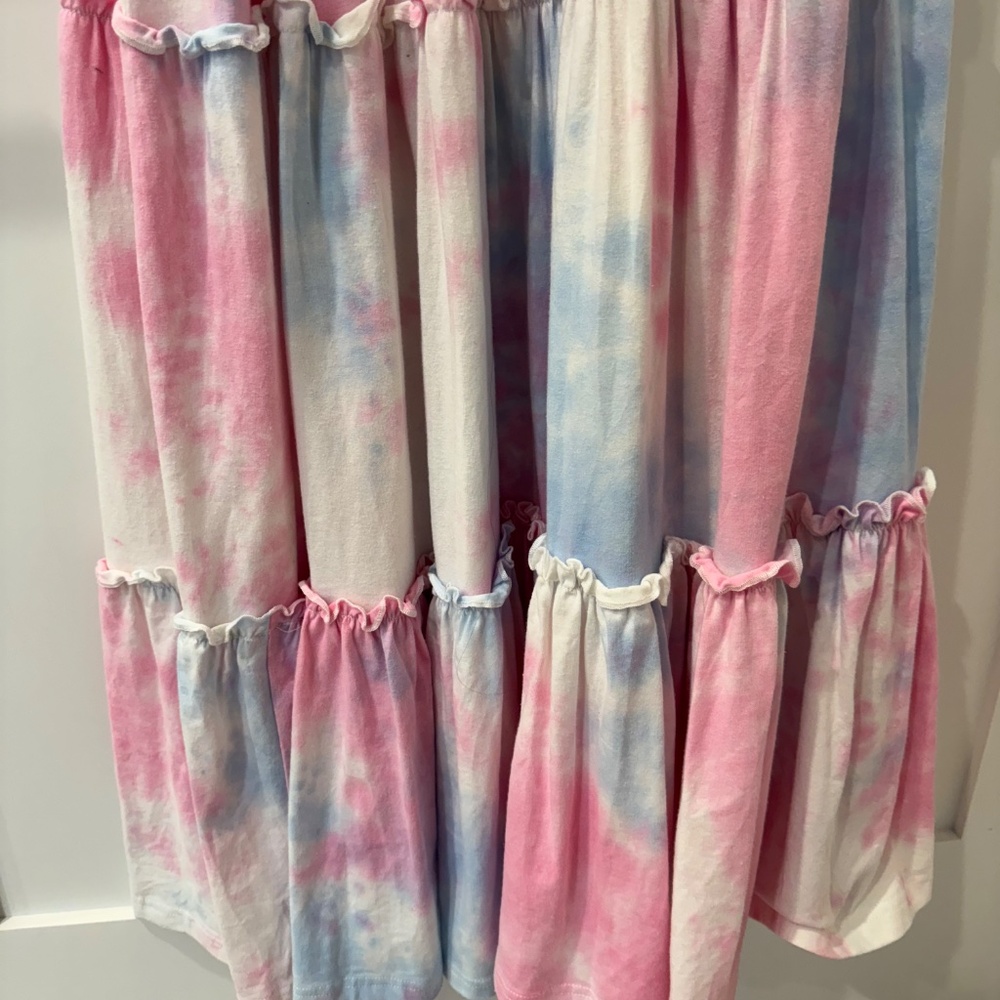 Ivy City Co Pink and Blue Tie-Dye Midi Dress - Picture 5 of 6
